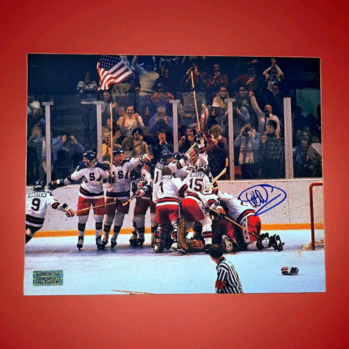 Al Michaels Signed 8×10 Photograph — Miracle on Ice — photo 1