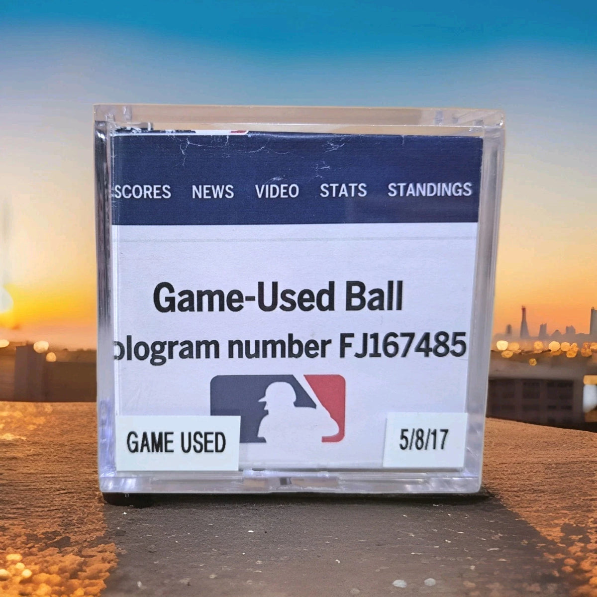 New York Yankees Game-Used Baseball — May 8, 2017, MLB Hologram — photo 2