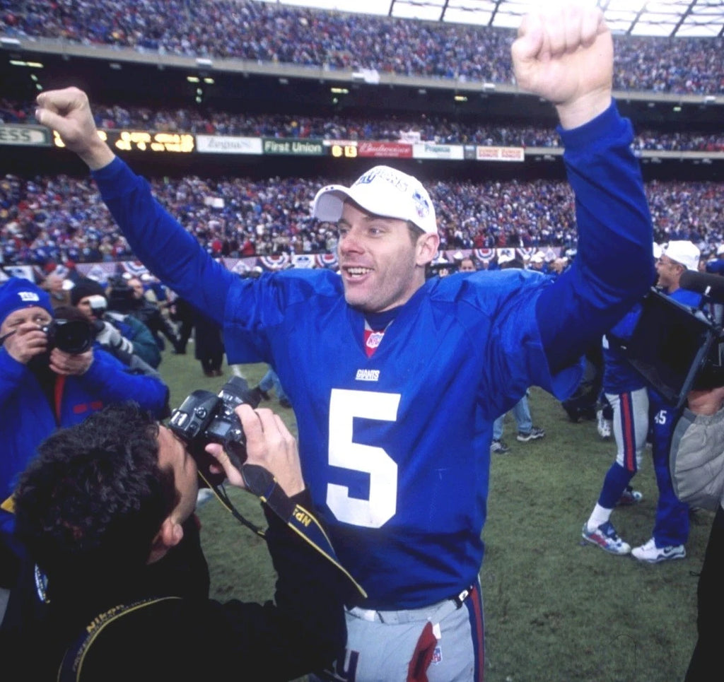 NY Giants Vintage Kerry Collins Signed Authentic Game Worn Pregame Jersey — photo 7