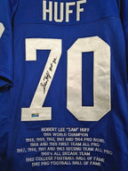 NY Giants Sam Huff Signed Hall Of Fame jersey — photo 2