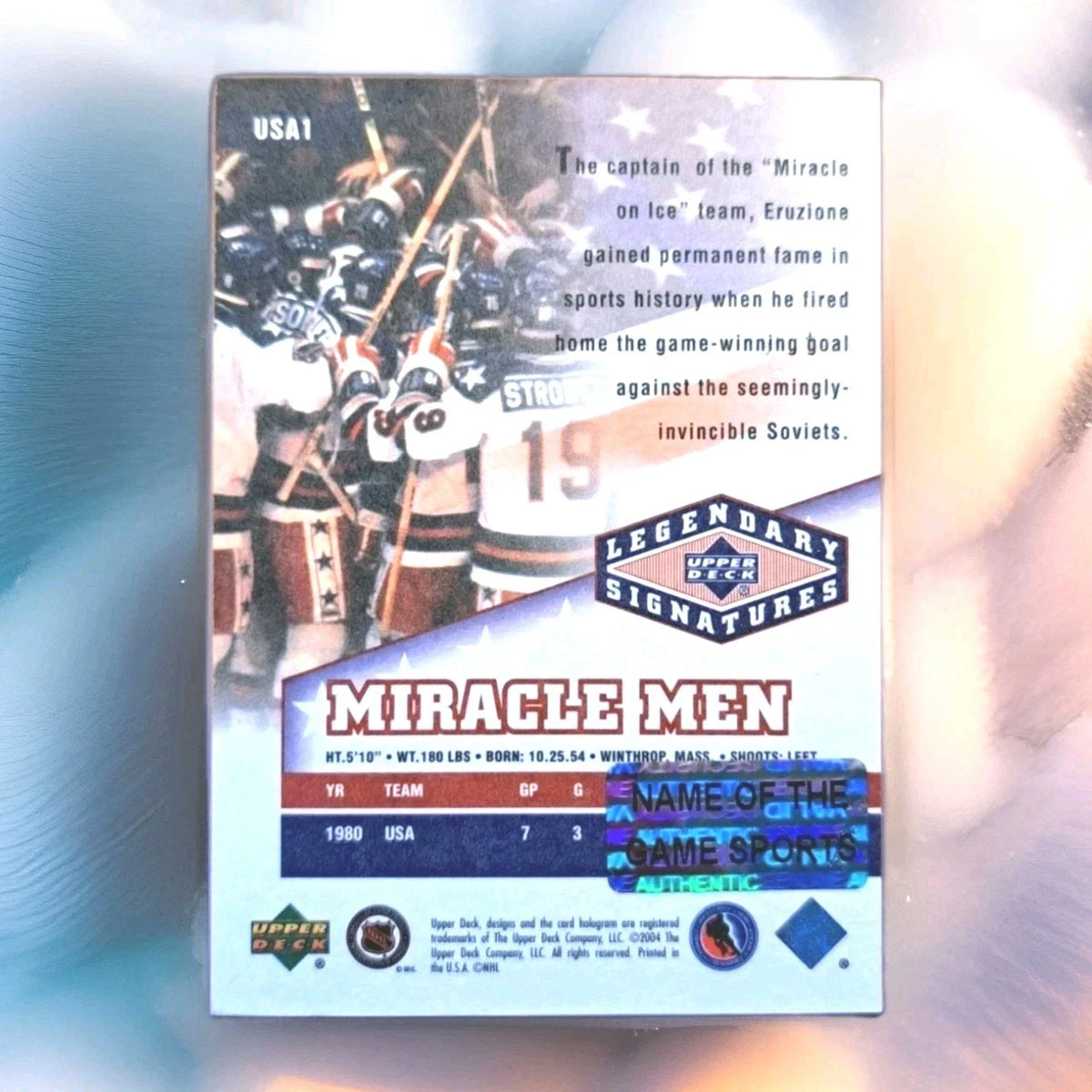 Mike Eruzione Signed Miracle Men Legendary Signatures Card — photo 2