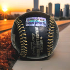 NY YANKEES Cecil Fielder Signed 1996 World Series Champions Black Baseball — photo 3