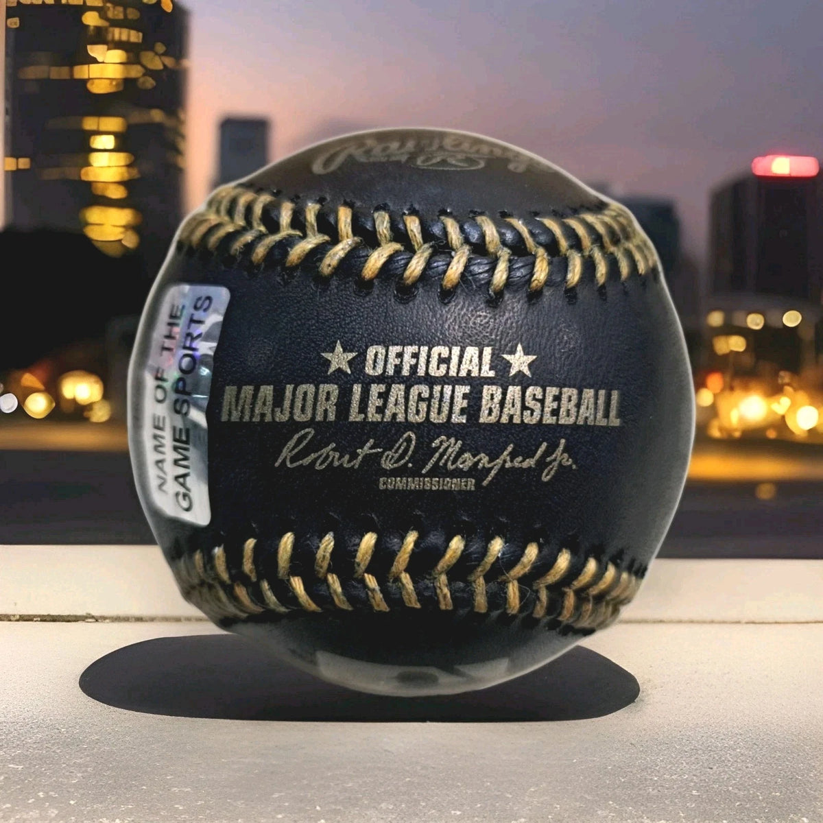NY YANKEES Cecil Fielder Signed 1996 World Series Champions Black Baseball — photo 4