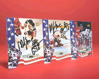 Mike Eruzione Triple-Signed Signature Rookies Uncut Error Sheet — photo 1