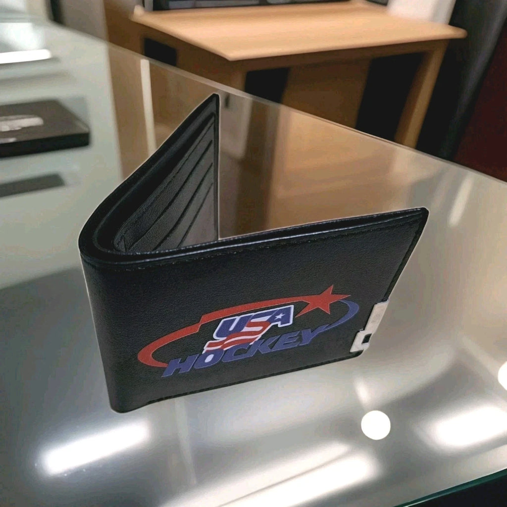 Team USA Ice Hockey Men's Wallet (Black) USA Hockey Logo NEW! — photo 2
