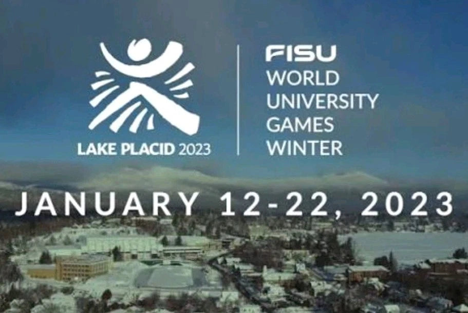 Lake Placid Winter Games 2023 FISU Winter Games Flag USA HOCKEY 1st Medal 51 yrs — photo 4