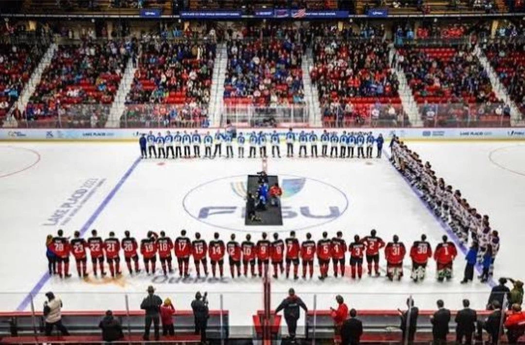 Lake Placid Winter Games 2023 FISU Winter Games Flag USA HOCKEY 1st Medal 51 yrs — photo 9