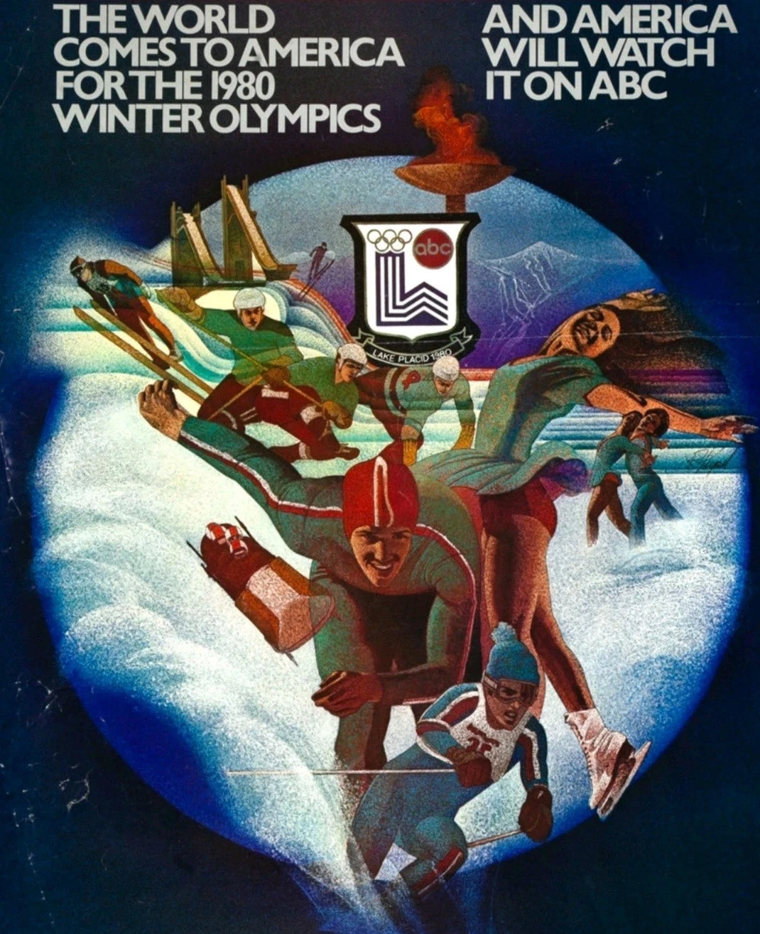 Original 1980 Lake Placid Olympics ABC Sports Jacket Patch — photo 2