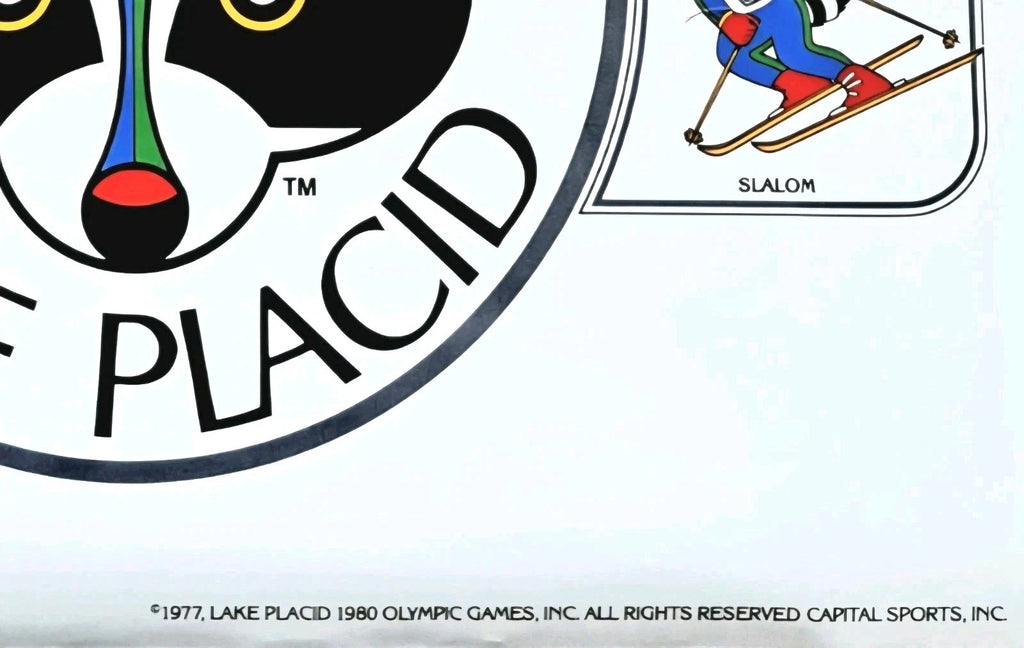 1980 Winter Olympics Vintage Roni Raccoon Olympic Events Poster (Original) — photo 4