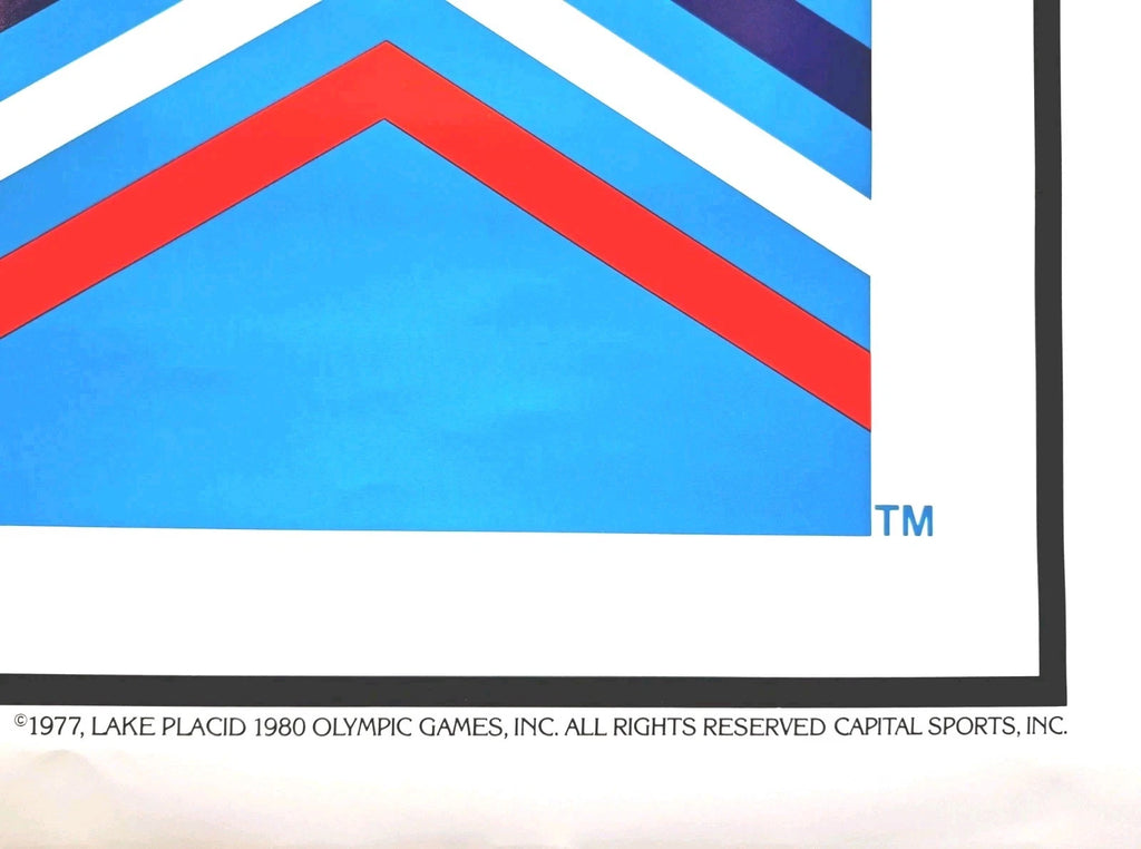 1980 Winter Olympics Vintage Lake Placid 1980 Olympic Logo Poster (Original) — photo 2