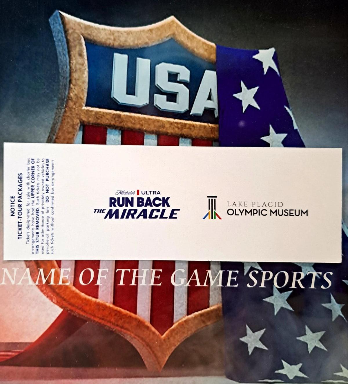 Miracle On Ice "Run Back The Miracle" Event Mis-Cut Miracle On Ice Ticket Error — photo 3