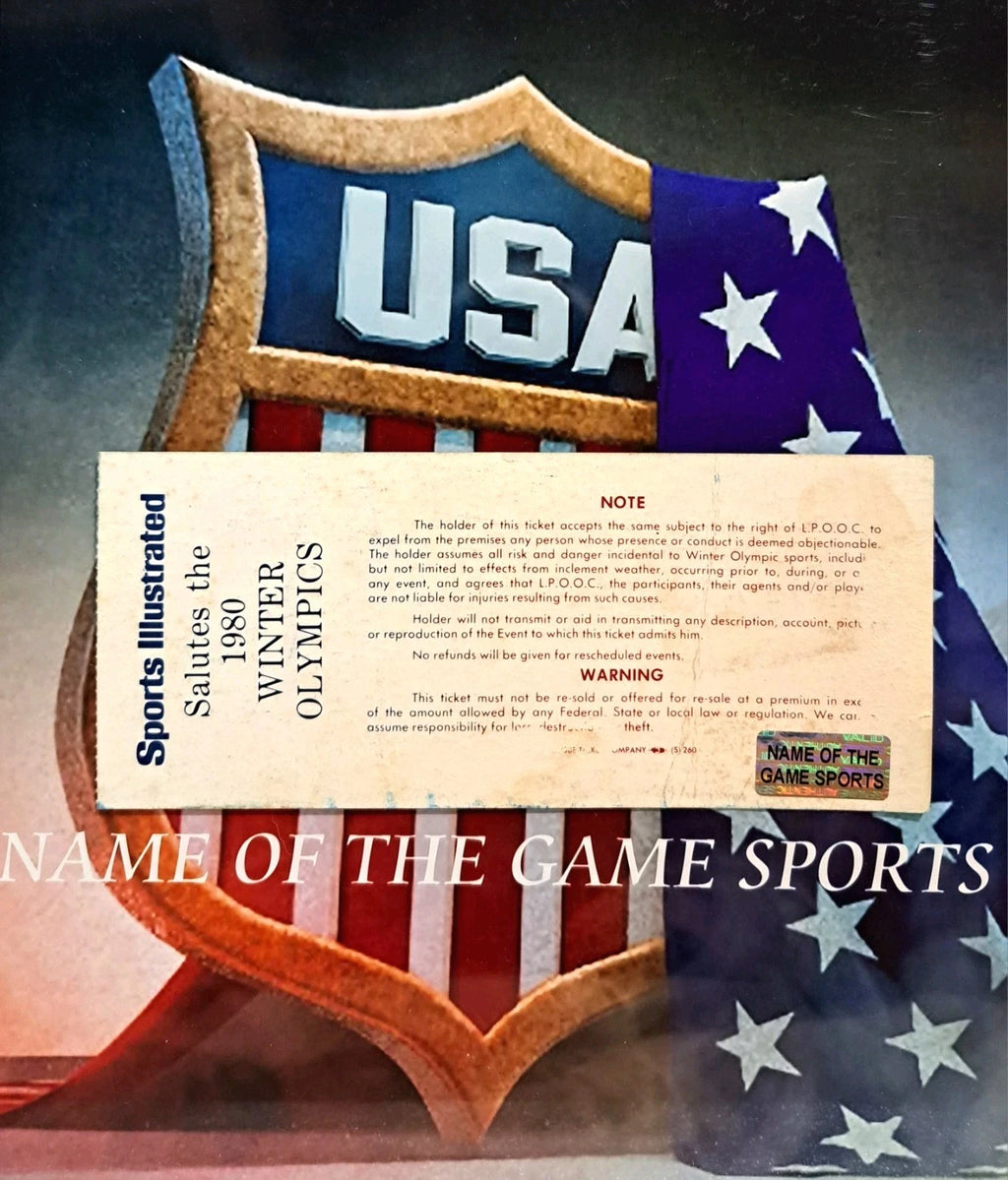 Mike Eruzione Signed Original 1980 USA–West Germany Hockey Ticket — photo 2