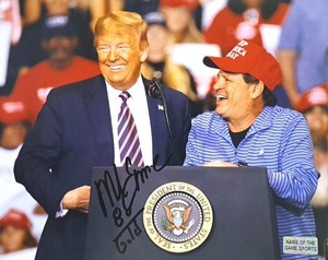 Miracle On Ice Mike Eruzione Signed Photo With 🇺🇲 President Donald Trump