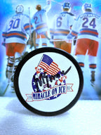 Mike Eruzione Signed 1980 USA Hockey Puck — photo 1