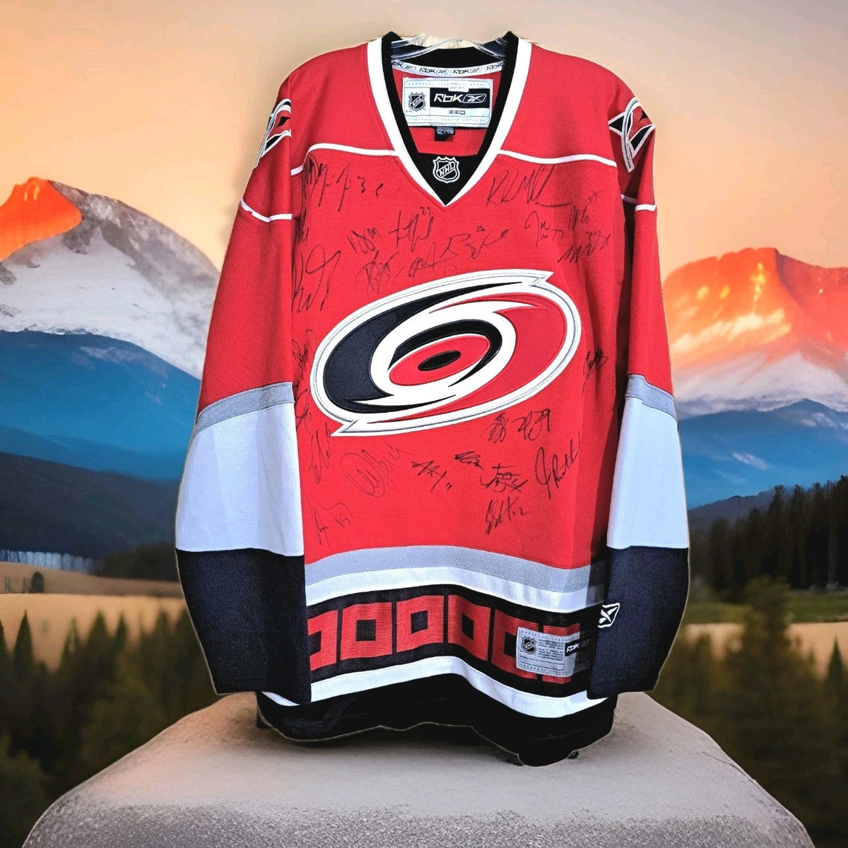Carolina Hurricanes Team Signed Authentic Reebok Premier Jersey