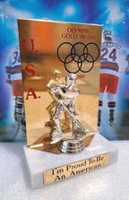 Miracle On Ice Vintage Commemorative Trophy 1980 USA Hockey Italian Marble — photo 2