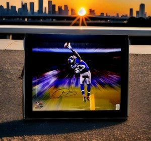 Odell Beckham Jr NY Giants Signed 16x20 Time Warp 2014 Rookie Photograph ●  JSA