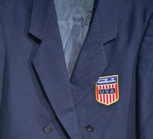 1980 Winter Olympics Closing Ceremonies Athlete Worn Speed Skating Blazer Jacket — photo 2