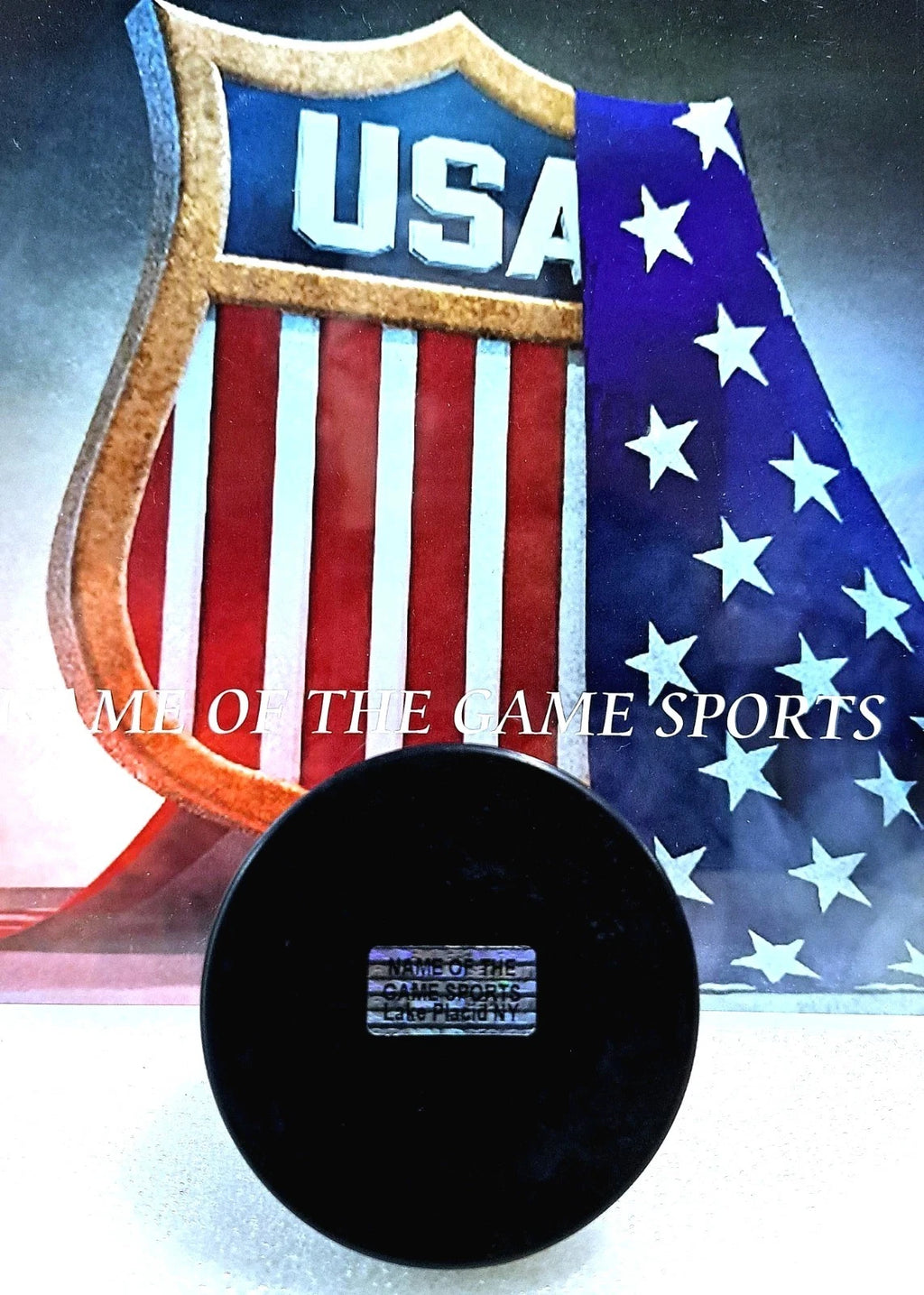2021 NWHL Lake Placid Game-Used Hockey Puck — photo 2