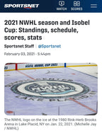 2021 NWHL Lake Placid Game-Used Hockey Puck — photo 4