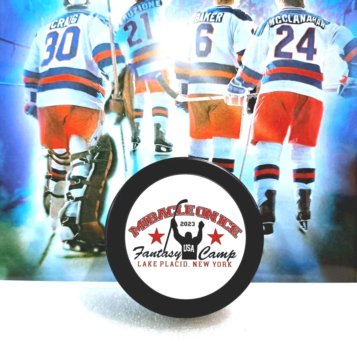 Miracle on Ice Fantasy Camp Participant Event Puck — photo 1