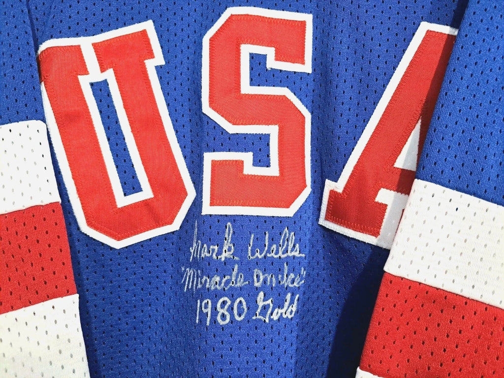 Mark Wells Signed & Inscribed K1 USA Hockey Jersey — Men's Small — photo 2