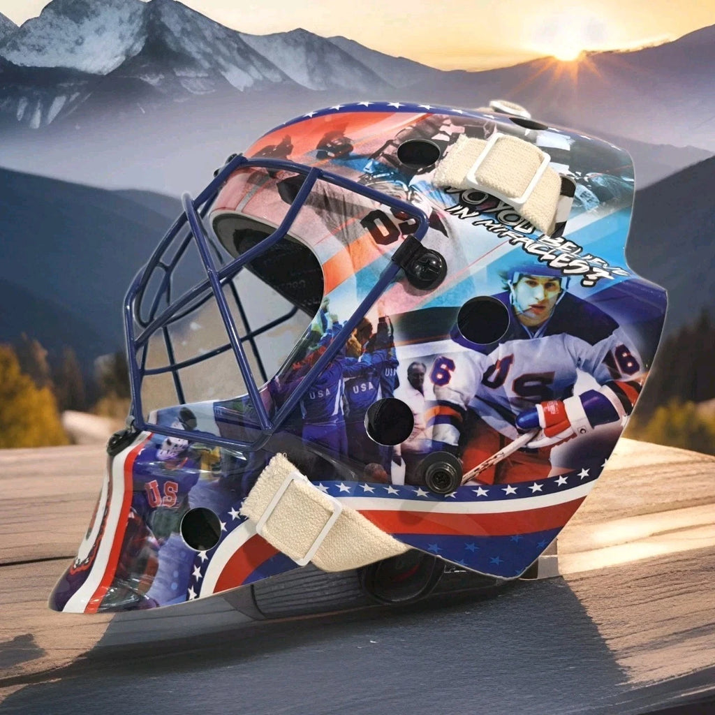 Herb Brooks Family & Jack O’Callahan Signed Full-Size Display Goalie Mask — photo 6