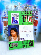 Mark Pavelich Cut Signature Custom Display ID — 1980 USA Hockey