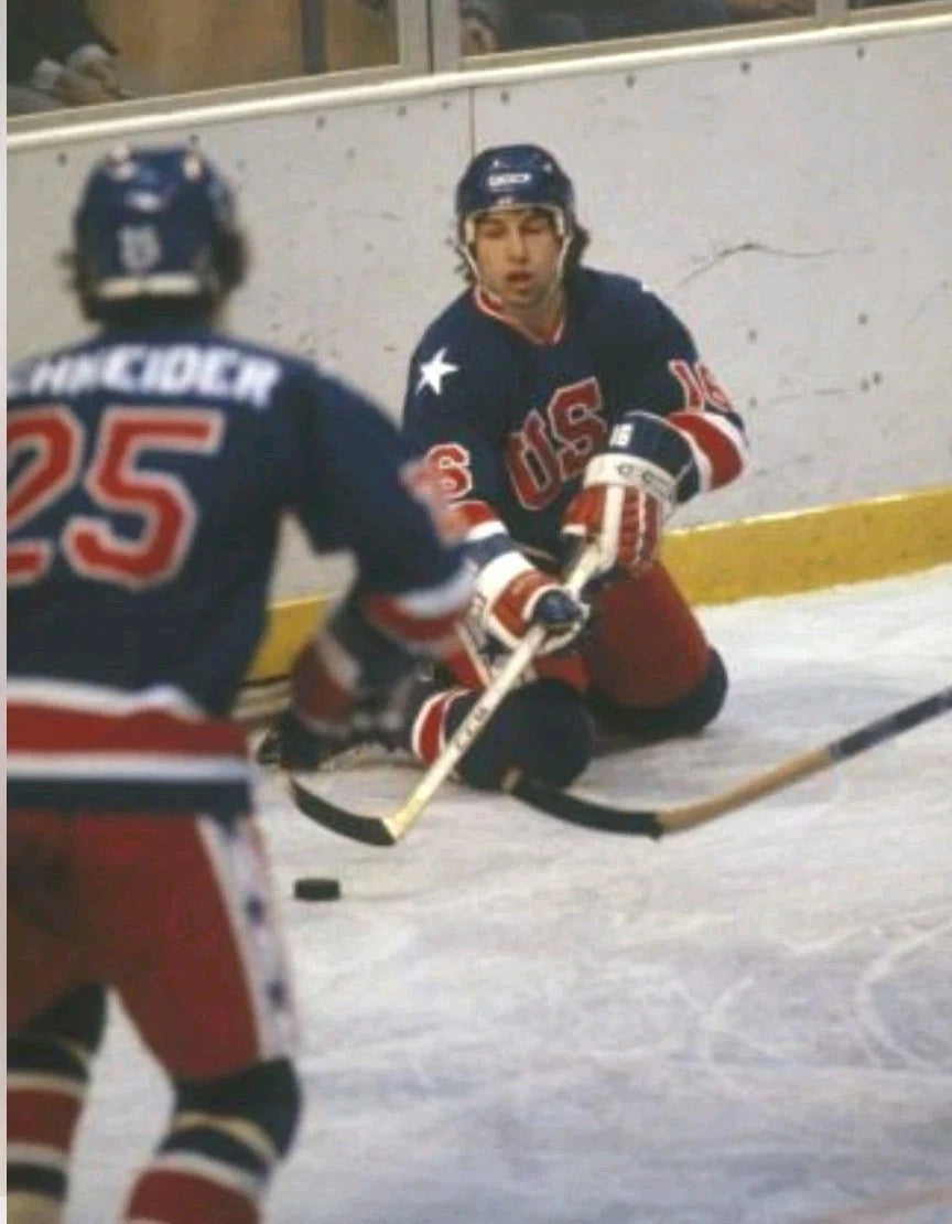 Mark Pavelich Cut Signature Custom Display ID — 1980 USA Hockey — photo 11