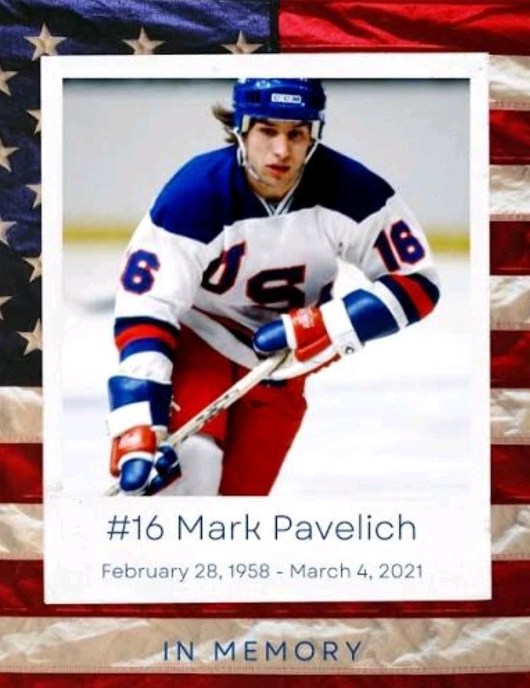 Mark Pavelich Cut Signature Custom Display ID — 1980 USA Hockey — photo 2
