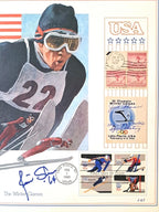 Shea Family Signed 1980 Winter Olympics Postal Lithograph — 1 of 1 — photo 2