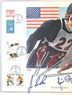 Shea Family Signed 1980 Winter Olympics Postal Lithograph — 1 of 1 — photo 4