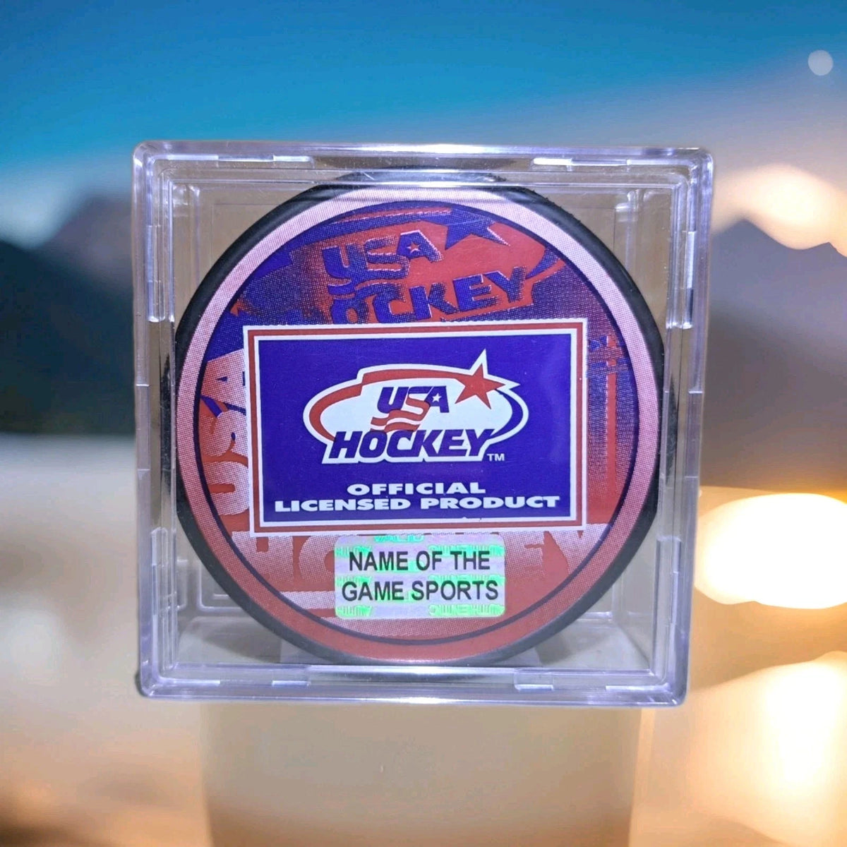 Ken Morrow Signed USA Hockey Puck with Display Case — photo 2
