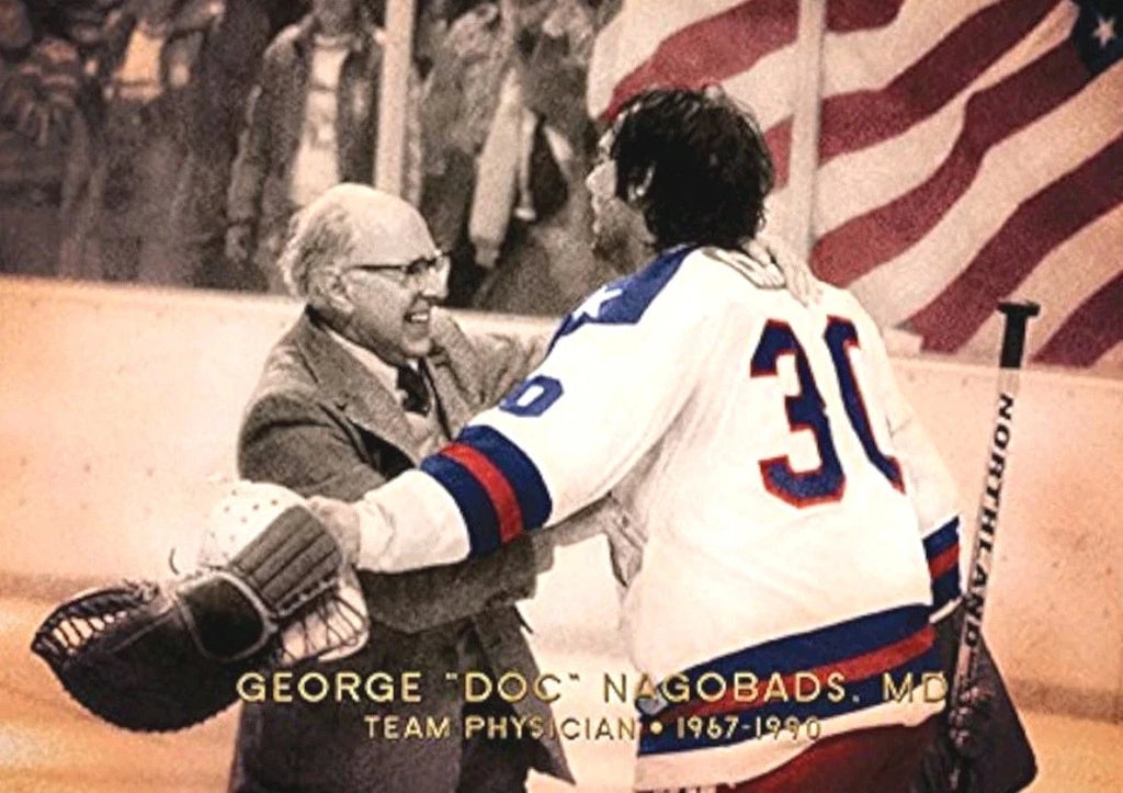 Miracle On Ice Dr George Nagabads Signed Personal Business Card 1980 USA Hockey — photo 2