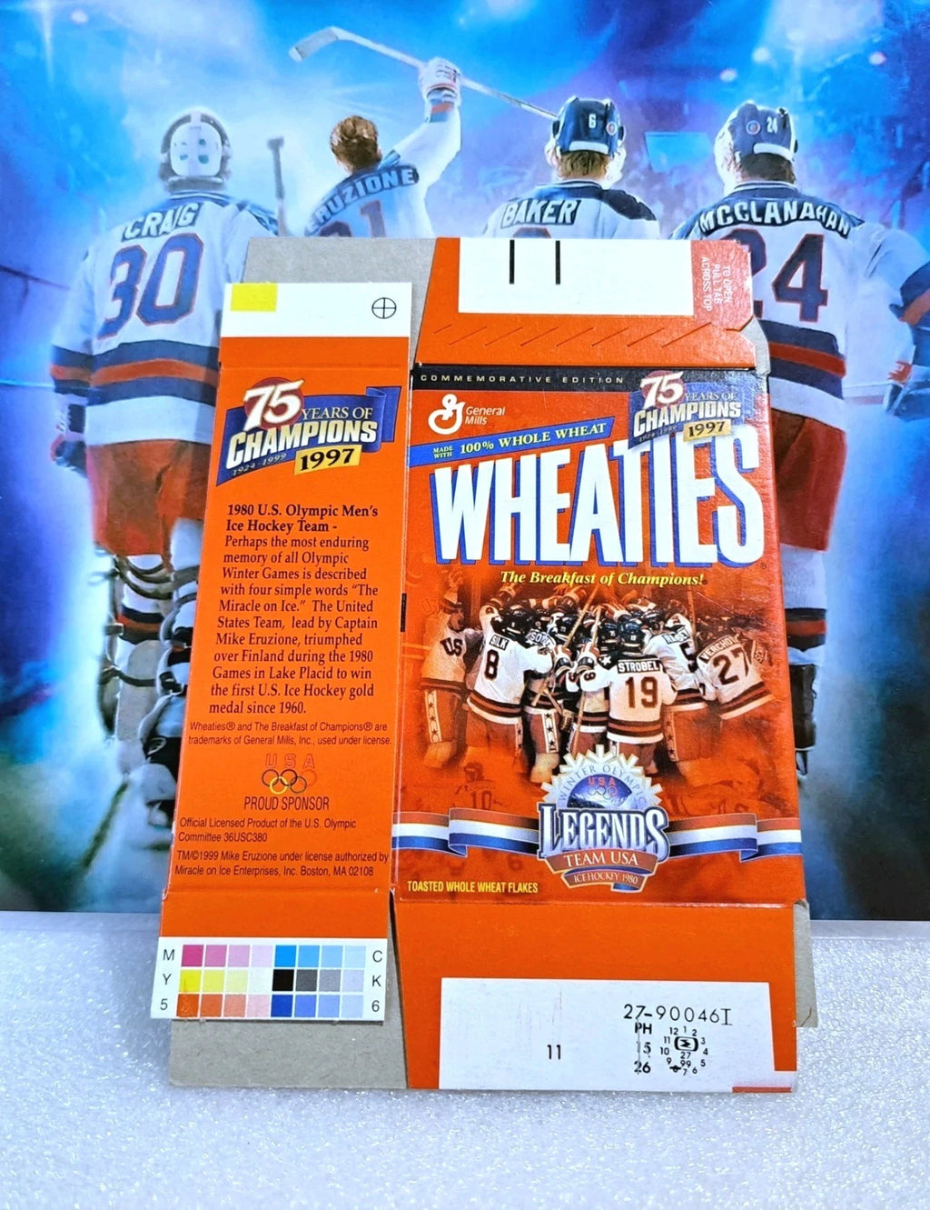 1980 USA Hockey Signed OC Wheaties Mini Box Miracle On Ice 1980 Winter Olympics — photo 2