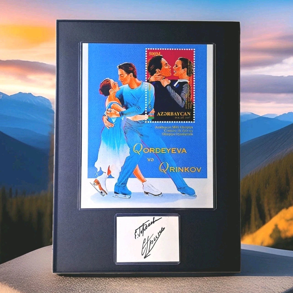 Sergei Grinkov & Ekaterina Gordeeva Dual-Signed Piece — 11×15 inches — photo 1