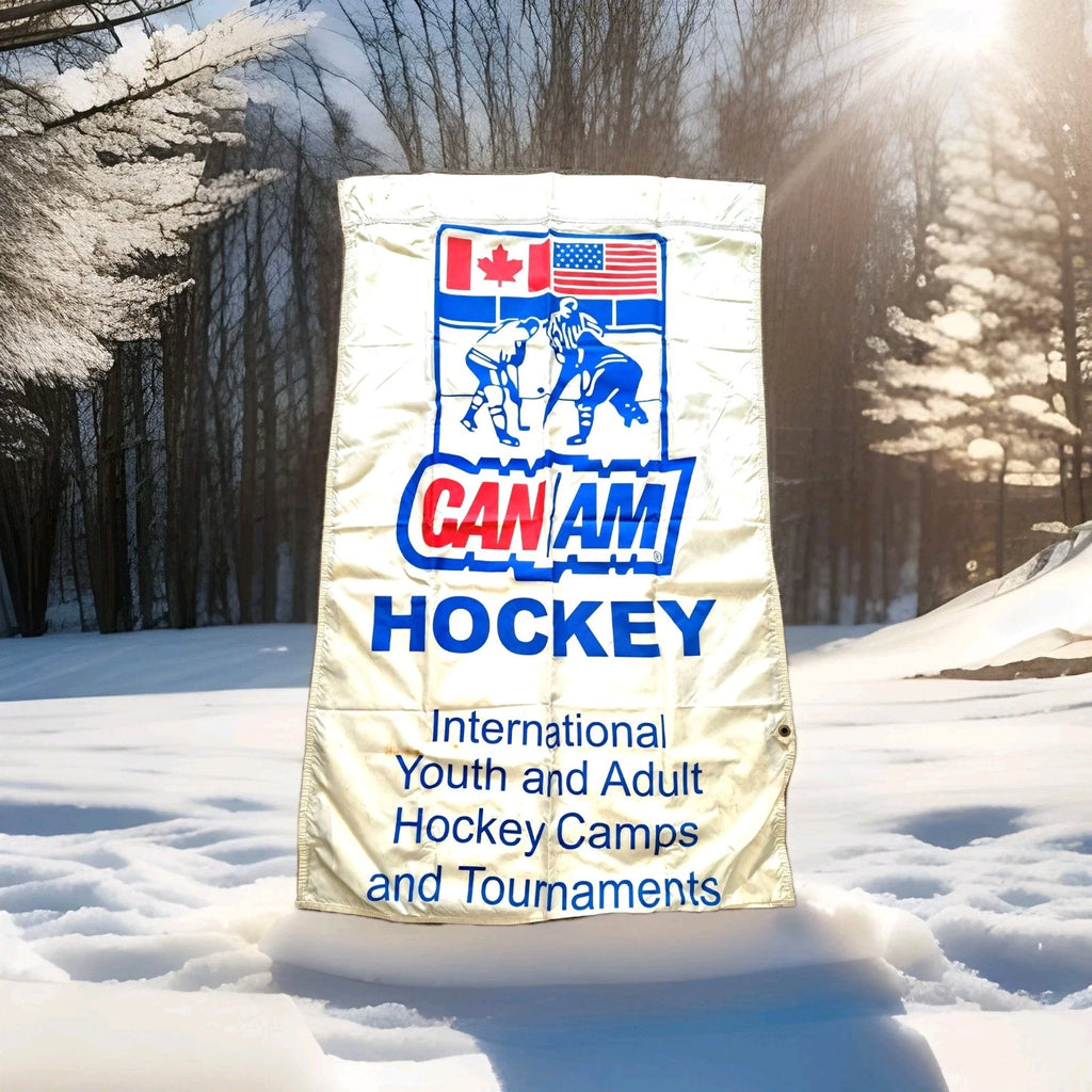 Vintage Can/Am Hockey Banner — Herb Brooks Arena, 55×34 inches — photo 1