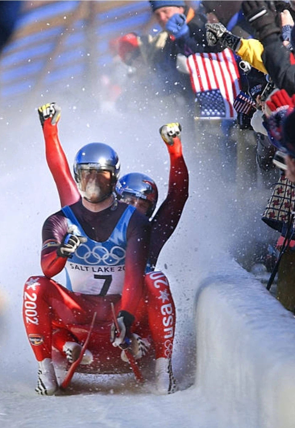 2002 USA Olympic Luge Team 🇺🇸 Mark Grimmett 🇺🇸 Athlete Worn ROOTS Pullover — photo 2