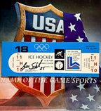 Miracle On Ice Buzz Schneider Signed 1980 Winter Olympics Hockey Ticket Original