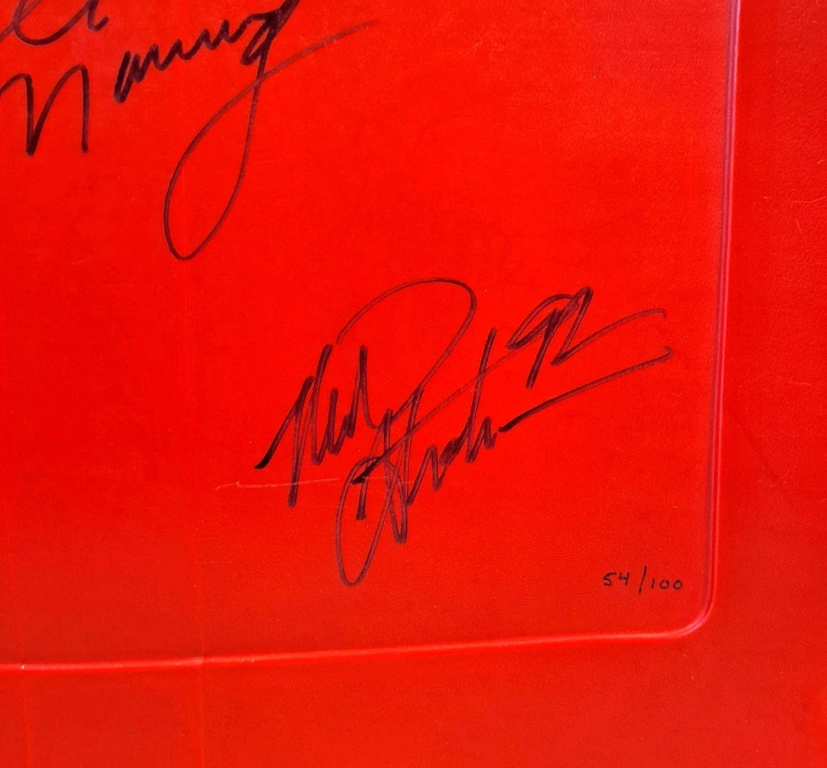 Eli Manning Signed Giants Stadium Seat Back With 4 other SB XLII Champions — photo 3