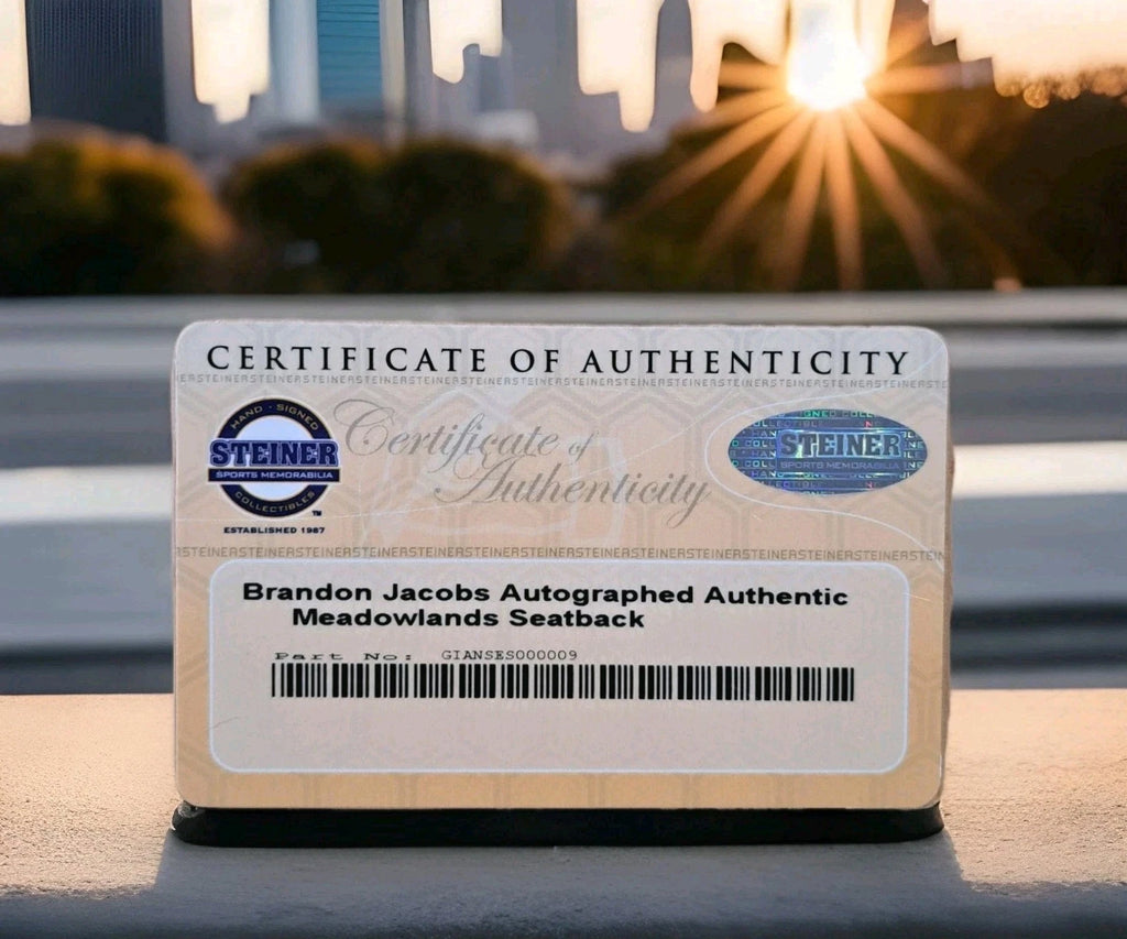 NY GIANTS Brandon Jacobs Signed Giants Stadium Seat Back Steiner Authentication — photo 5