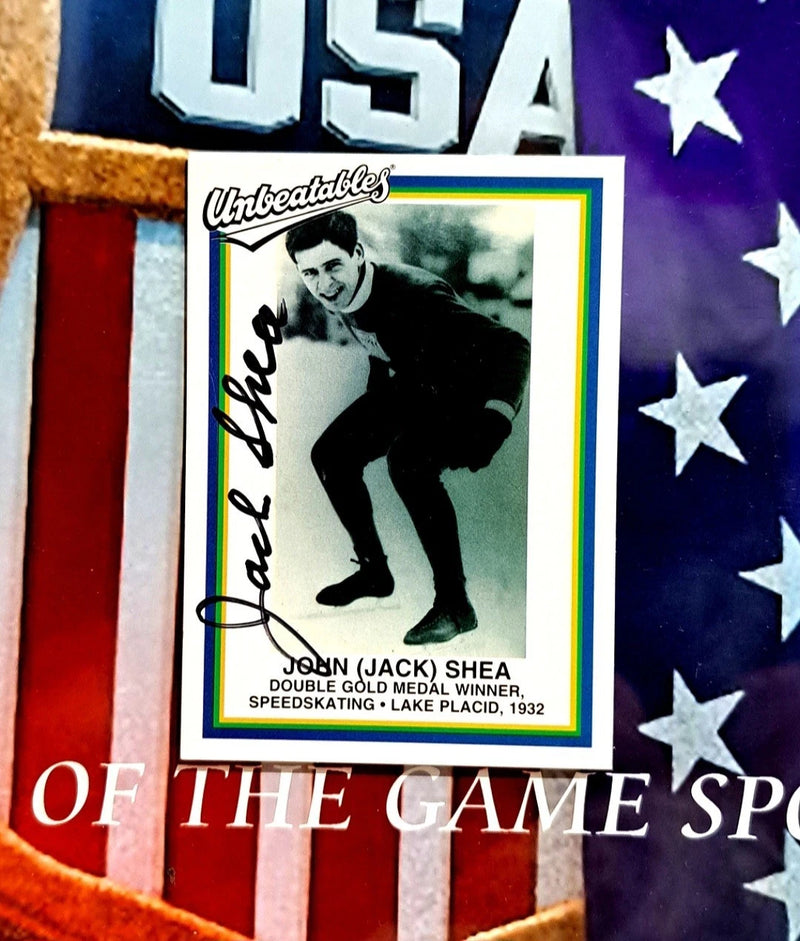 1932 Winter Olympics Lake Placid Jack Shea Signed Sports Card