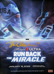 Miracle On Ice "RBTM" Jack O'Callahan Signed Authentic Event Poster Lake Placid