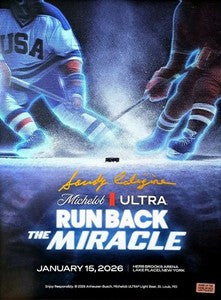 Miracle On Ice 🇺🇸 Sandy Caligiore Signed "RBTM" Poster "The Boys of '80" RARE!