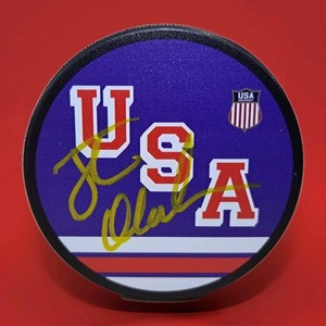 Miracle On Ice Jack O'Callahan Signed USA Hockey Puck ● Name Of The Game Sports