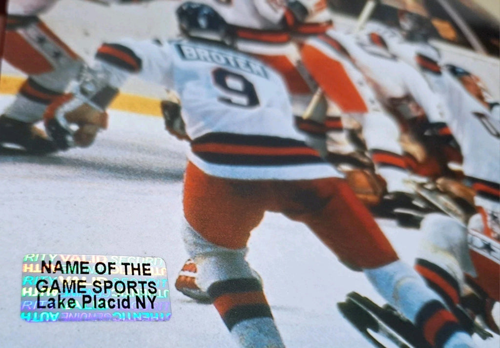 Miracle On Ice Mike Eruzione Signed Inscribed Legendary Victory Photograph — photo 3
