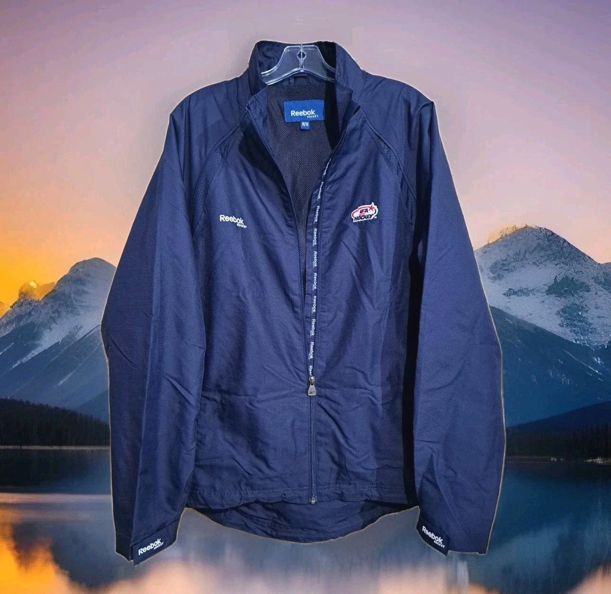 USA Men's Hockey Team Authentic Athlete Worn Jacket Size M Lake Placid
