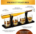 Brookstone Baseball Bat Decanter Set with Stand — 7 Pieces — photo 1