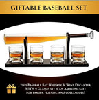 Brookstone Baseball Bat Decanter Set with Stand — 7 Pieces — photo 4