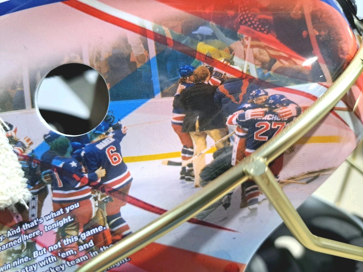 Commemorative 1980 USA hockey goalie mask — view 8